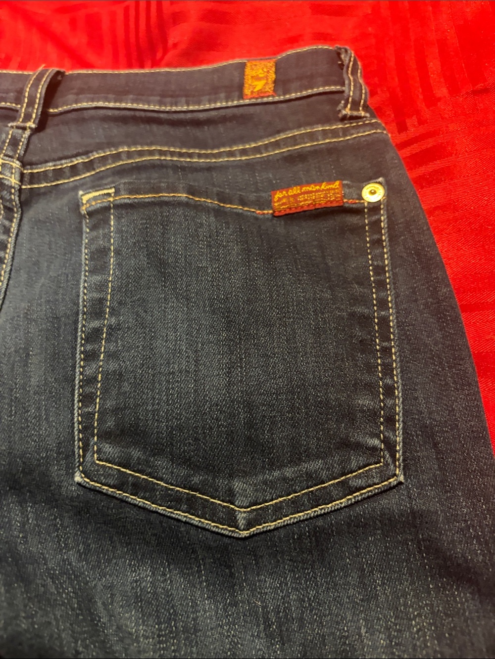 7 For All Mankind Indigo Straight Leg Jeans